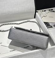 Chanel Classic Flap CF Fine Ball Caviar Silver Size 25.5 cm - 4