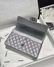 Chanel Classic Flap CF Fine Ball Caviar Silver Size 25.5 cm - 3