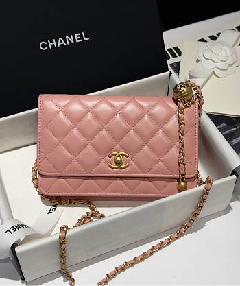 Chanel Small Gold Ball WOC Fortune Bag Pink Size 19.2 cm