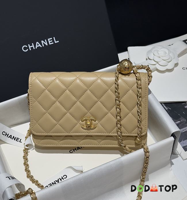 Chanel Small Gold Ball WOC Fortune Bag Apricot Size 19.2 cm - 1