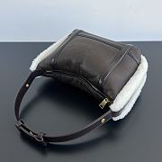 Bottega Veneta Wallace Mini Lamb Fur Top-Handle Bag Size 20 x 13 x 9.5 cm - 4