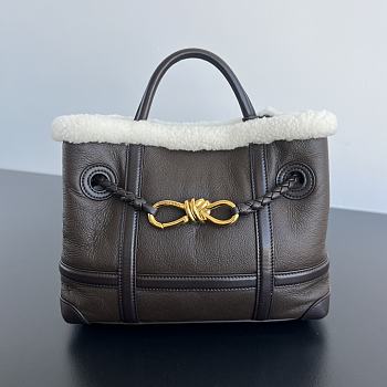 Bottega Veneta Small Andiamo Merinos Aviator Bag Size 25 x 22 x 10.5 cm