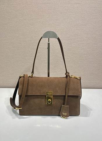 Prada Soft Sound Suede Shoulder Bag Size 28 x 16 x 10 cm