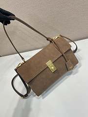 Prada Soft Sound Suede Shoulder Bag Size 28 x 16 x 10 cm - 6