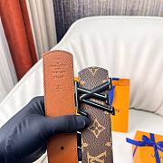 Louis Vuitton Brown Belt 4 cm 01 - Black Hardware - 4