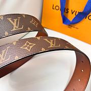 Louis Vuitton Brown Belt 4 cm 01 - Black Hardware - 2