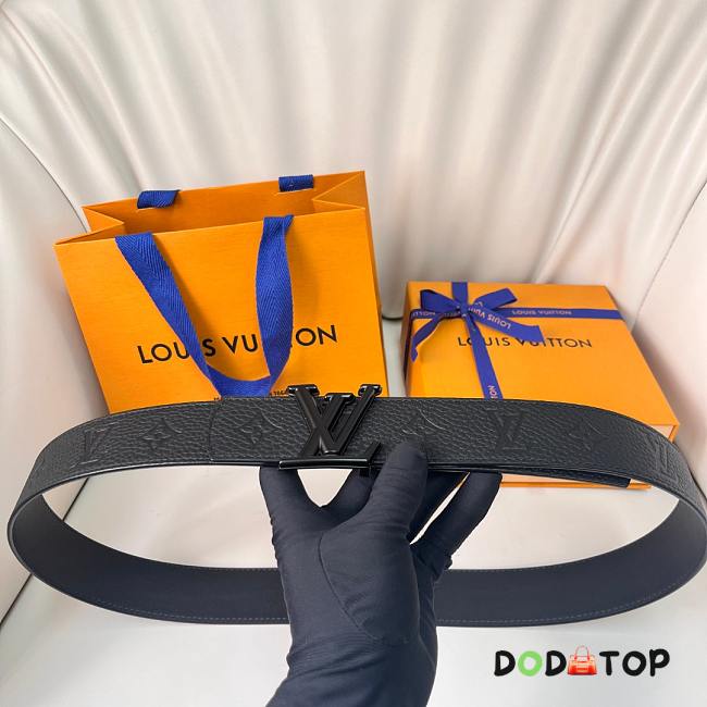 Louis Vuitton Black Belt 4 cm 01 - Black Hardware - 1