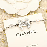 Chanel Full Diamond Choker Pearl Necklace - 3