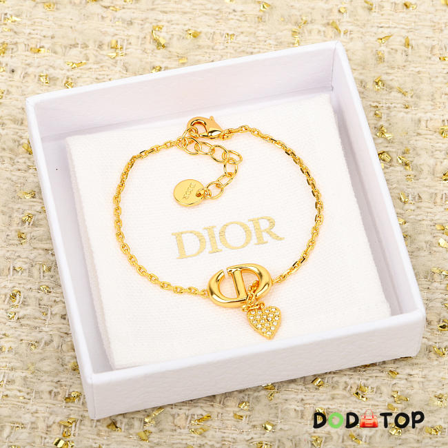 Dior Full Diamond Heart Bracelet - 1