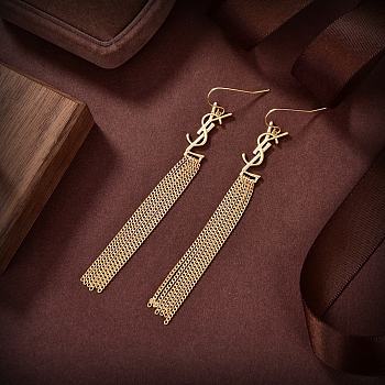 YSL Saint Laurent Tassel Chain Earrings