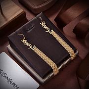 YSL Saint Laurent Tassel Chain Earrings - 3