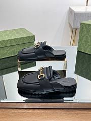 Gucci Muller Half Slippers Black  - 3