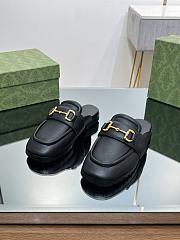 Gucci Muller Half Slippers Black  - 2