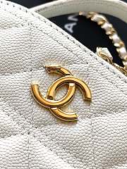 Chanel Bowling Handle Bag White Size 20 cm - 5