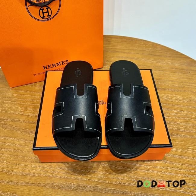 Hermes Black Men's Slippers  - 1