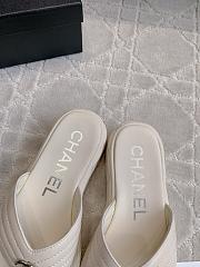 Chanel White Thick-Soled Sandals  - 2