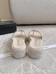 Chanel White Thick-Soled Sandals  - 3