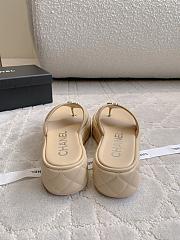 Chanel Beige Thick-Soled Sandals - 4