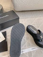 Chanel Black Thick-Soled Sandals - 5