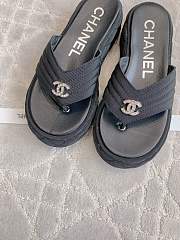 Chanel Black Thick-Soled Sandals - 6