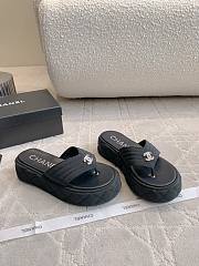 Chanel Black Thick-Soled Sandals - 4