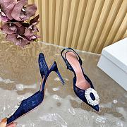 Amina Muaddi High Heel Dark Blue - 6