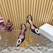 Amina Muaddi High Heel Dark Blue - 3