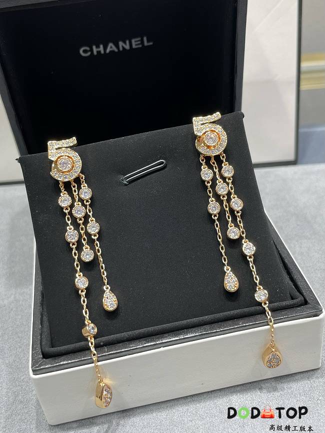 Chanel 5-Shaped Tassel Earrings - 1