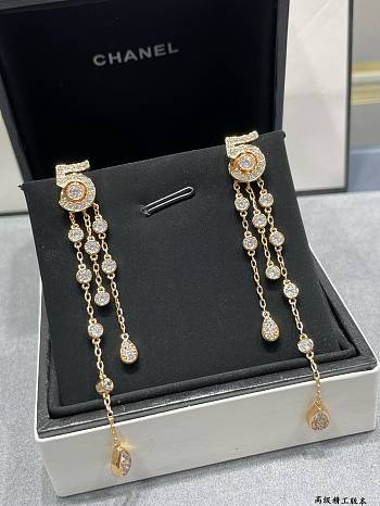 Chanel 5-Shaped Tassel Earrings