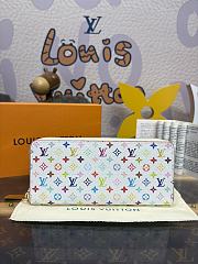 Louis Vuitton Zipper Wallet M13408 White Size 20 x 9 x 2 cm - 1