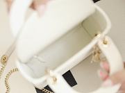 Dior Lady Mini Lizard White Leather Size 17 x 15 x 7 cm - 5