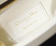 Dior Lady Mini Lizard White Leather Size 17 x 15 x 7 cm - 4