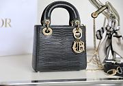 Dior Lady Mini Lizard Black Leather Size 17 x 15 x 7 cm - 1