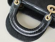 Dior Lady Mini Lizard Black Leather Size 17 x 15 x 7 cm - 4