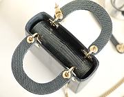 Dior Lady Mini Lizard Black Leather Size 17 x 15 x 7 cm - 2