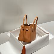 Hermes Mini Birkin Brown Togo Leather with Gold Bucket Size 20 cm - 6