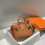 Hermes Mini Birkin Brown Togo Leather with Gold Bucket Size 20 cm - 2