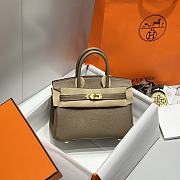 Hermes Mini Birkin Etoupe Togo Leather with Gold Bucket Size 20 cm - 1