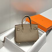 Hermes Mini Birkin Etoupe Togo Leather with Gold Bucket Size 20 cm - 6