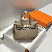 Hermes Mini Birkin Etoupe Togo Leather with Gold Bucket Size 20 cm - 4