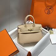 Hermes Mini Birkin 01 Togo Leather with Gold Bucket Size 20 cm - 1