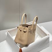 Hermes Mini Birkin 01 Togo Leather with Gold Bucket Size 20 cm - 5