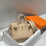 Hermes Mini Birkin 01 Togo Leather with Gold Bucket Size 20 cm - 4