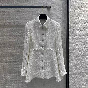 Chanel Sequins White Skirt Long Tweed Jacket Women