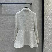 Chanel Sequins White Skirt Long Tweed Jacket Women - 6