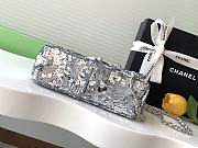 Chanel Sequin CF Silver Size 20 cm - 6