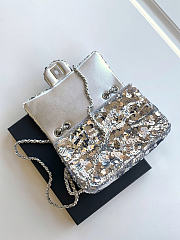 Chanel Sequin CF Silver Size 20 cm - 4