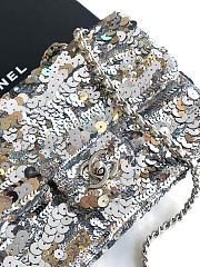 Chanel Sequin CF Silver Size 20 cm - 2