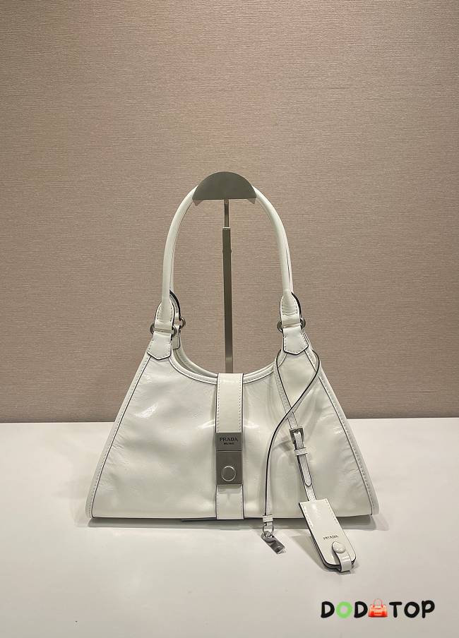 Prada White Handle Bag 1BG563 Size 30.5 x 17.5 x 9 cm - 1