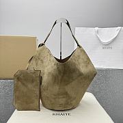 Khaite Medium Lotus Tote Bag Suade Brown Size 45 x 27 x 21.6 cm - 1